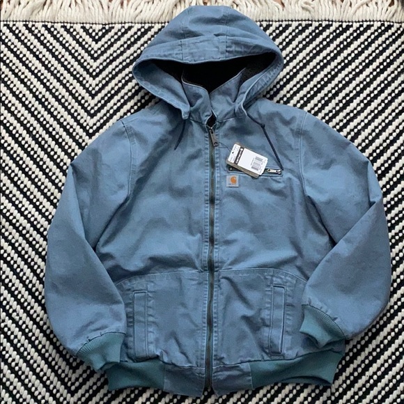 Carhrtt Sherpa Lined Jacket Baby Blue 